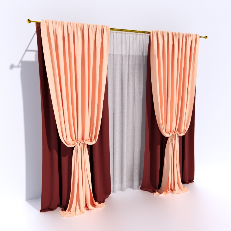elegance curtain 5 3D Model #09f09973