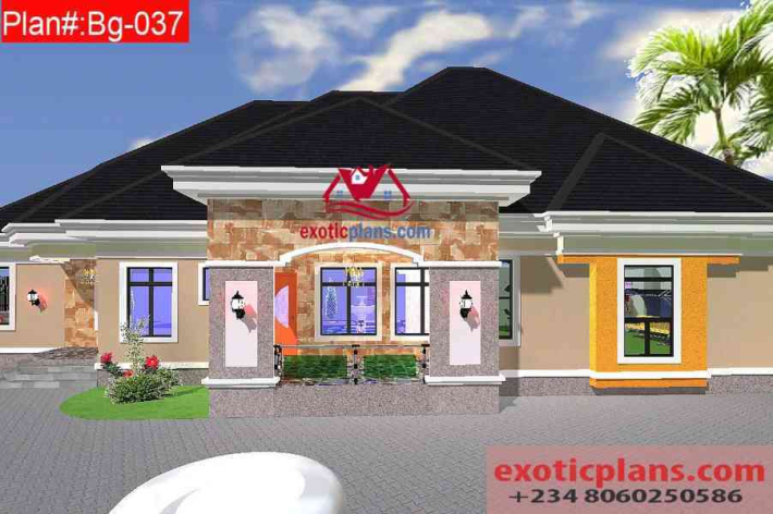 4 Bedrooms Bungalow — Exoticplans — Benin City, Nigeria